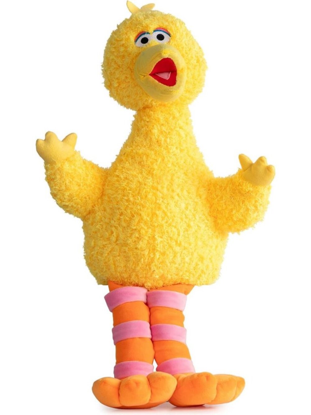Fuzzy Plush Big Bird Pillow Buddy for Toddlers & Kids - Soft Yellow Cuddle Toy